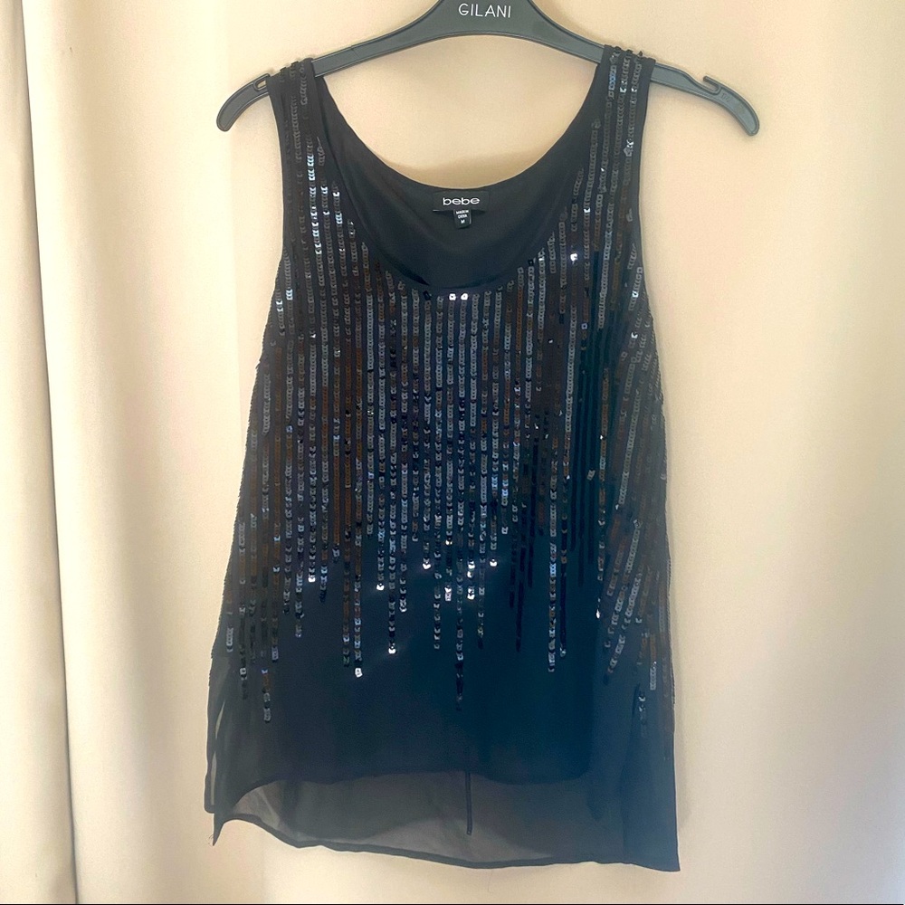 Bebe Sequin Tank